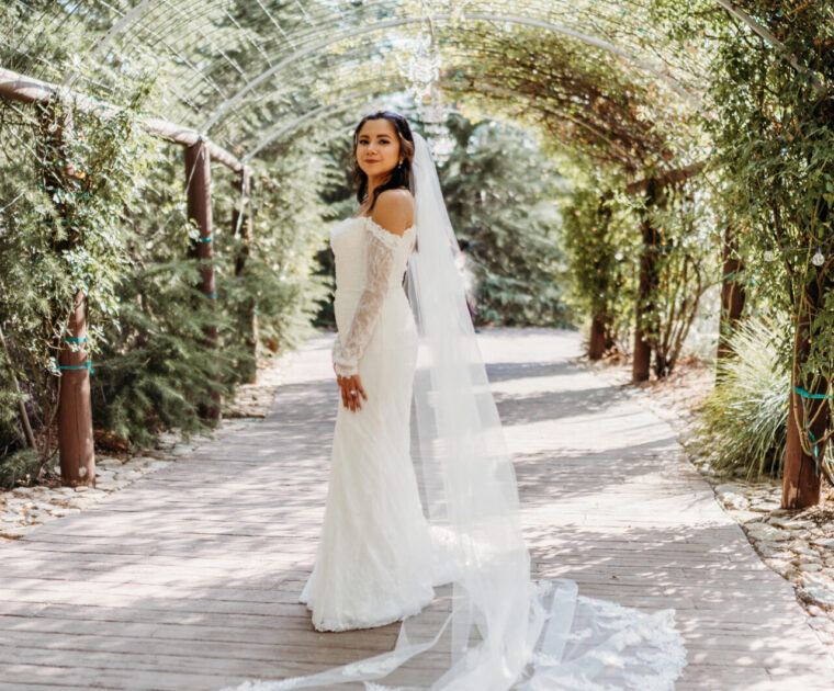 Bride at Serendipity Garden Weddings venue